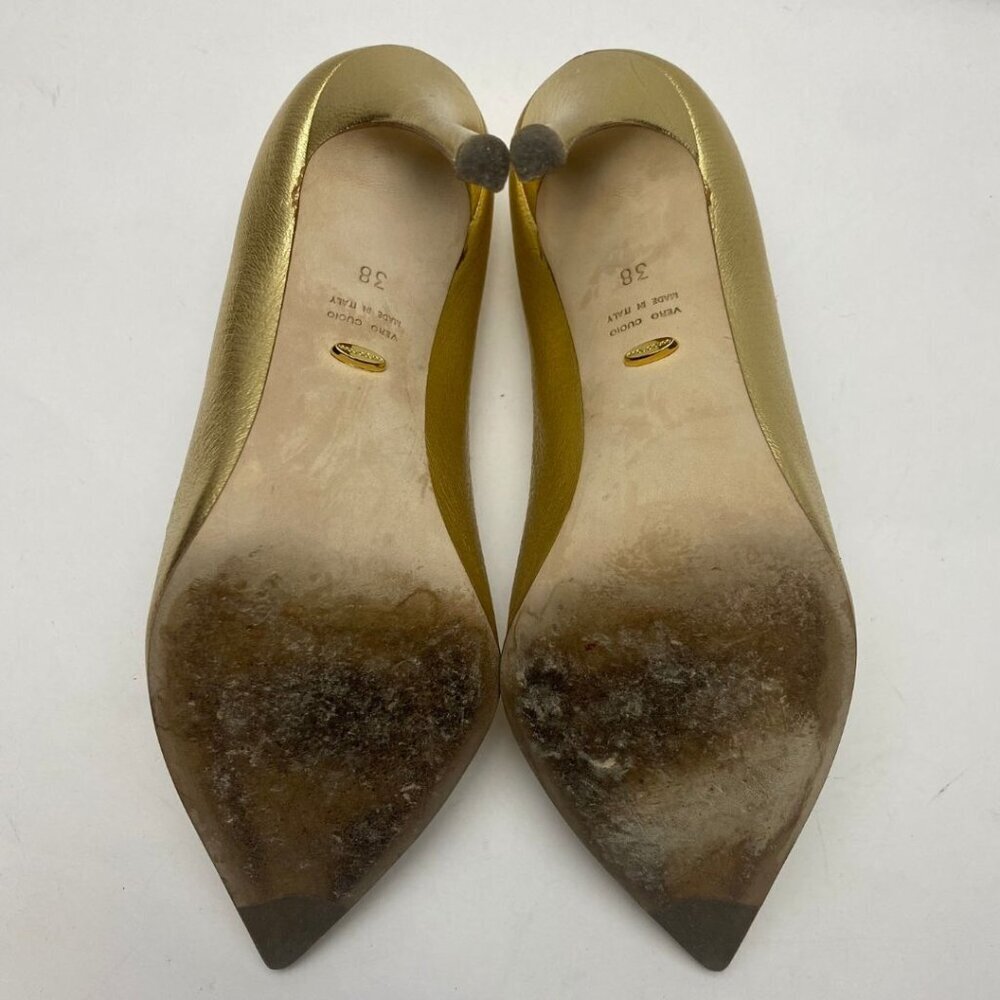 Sergio Rossi Gold Pumps Size 8 - Picture 7 of 9